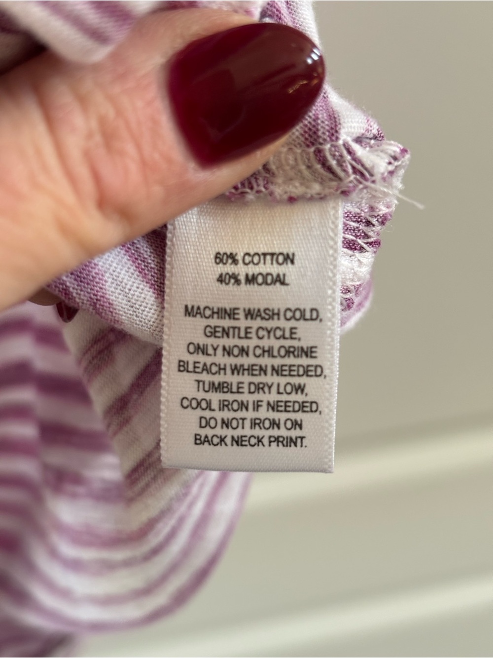 LOFT Striped Tank Top Plum & White | Pleated Neck Sleeveless Blouse | M - Picture 5 of 9